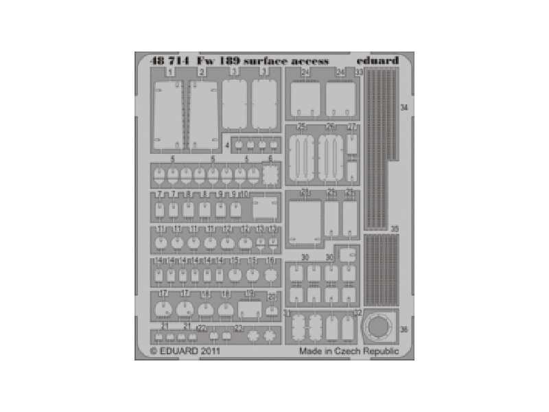  Fw 189 surface access S. A. 1/48 - Great Wall Hobby - blaszki - zdjęcie 1