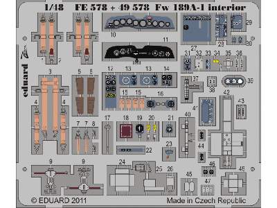  Fw 189A-1 interior S. A. 1/48 - Great Wall Hobby - blaszki - zdjęcie 2