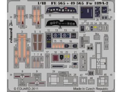  Fw 189A-2 interior S. A. 1/48 - Great Wall Hobby - blaszki - zdjęcie 1