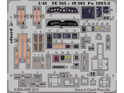  Fw 189A-2 interior S. A. 1/48 - Great Wall Hobby - blaszki - zdjęcie 2