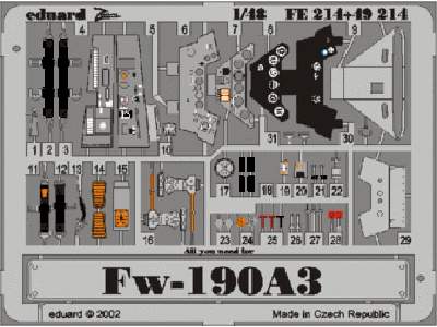  Fw 190A-3 1/48 - Tamiya - blaszki - zdjęcie 1