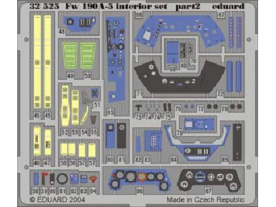  Fw 190A-5 interior 1/32 - Hasegawa - blaszki - zdjęcie 1