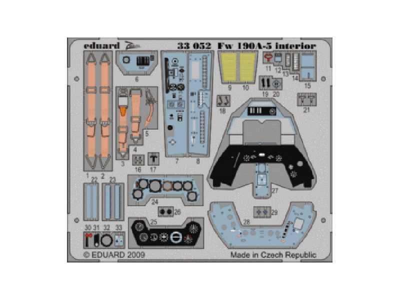  Fw 190A-5 interior S. A. 1/32 - Hasegawa - blaszki - zdjęcie 1