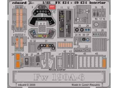  Fw 190A-6 interior S. A. 1/48 - Hasegawa - blaszki - zdjęcie 1