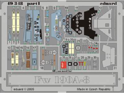  Fw 190A-8 1/48 - Tamiya - blaszki - zdjęcie 1