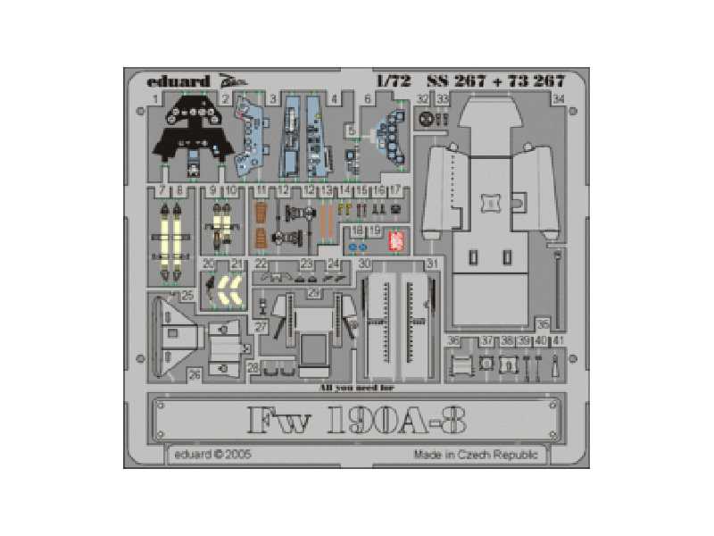 Fw 190A-8 1/72 - Academy Minicraft - blaszki - zdjęcie 1 Fw 190A-8 1/72 - Academy Minicraft - blaszki - zdjęcie 1