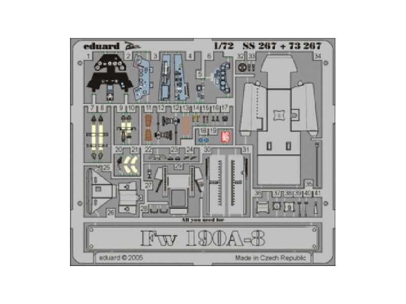  Fw 190A-8 1/72 - Academy Minicraft - blaszki - zdjęcie 1