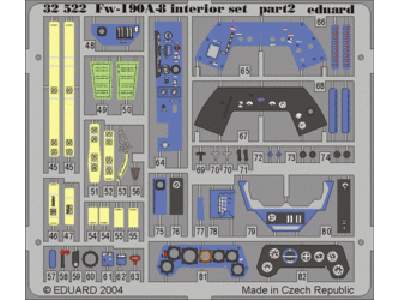  Fw 190A-8 interior 1/32 - Hasegawa - blaszki - zdjęcie 1