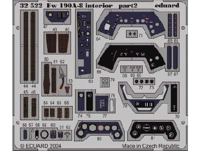  Fw 190A-8 interior 1/32 - Hasegawa - blaszki - zdjęcie 3