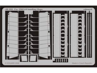  Fw 190A-8 landing flaps 1/48 - Hasegawa - blaszki - zdjęcie 1