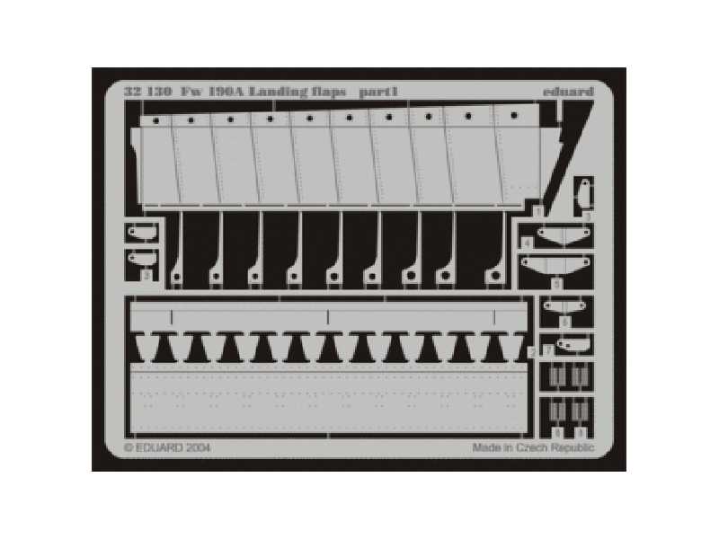 Fw 190A-8 landing flaps (new tool) 1/32 - Hasegawa - blaszki - zdjęcie 1 Fw 190A-8 landing flaps (new tool) 1/32 - Hasegawa - blaszki - zdjęcie 1