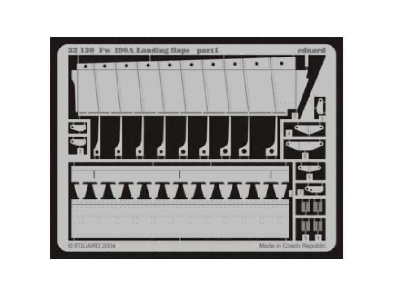  Fw 190A-8 landing flaps (new tool) 1/32 - Hasegawa - blaszki - zdjęcie 1