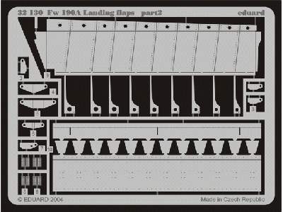  Fw 190A-8 landing flaps (new tool) 1/32 - Hasegawa - blaszki - zdjęcie 3