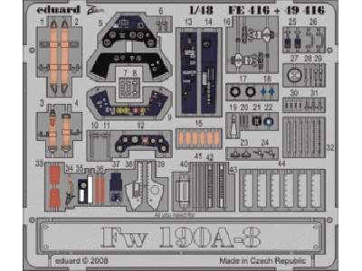  Fw 190A-8 S. A. 1/48 - Hasegawa - blaszki - zdjęcie 1