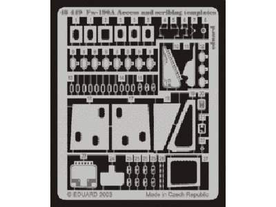  Fw 190A access and scribing templates 1/48 - Tamiya - blaszki - zdjęcie 1