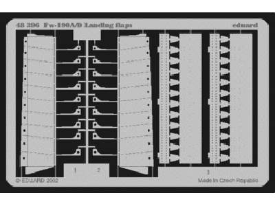  Fw 190A/ D landing flaps 1/48 - Tamiya - blaszki - zdjęcie 1