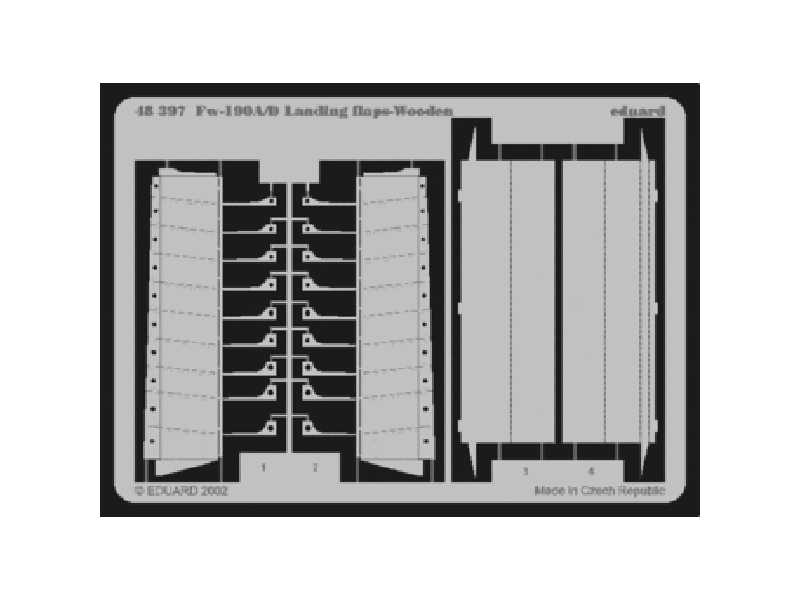  Fw 190A/ D wooden landing flaps 1/48 - Tamiya - blaszki - zdjęcie 1