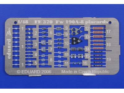  Fw 190A/ F placards 1/48 - Eduard - blaszki - zdjęcie 2