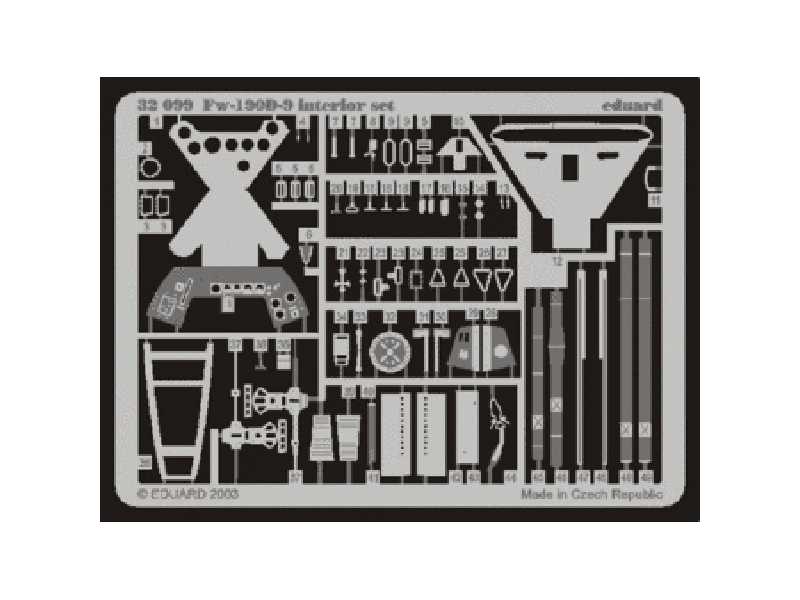  Fw 190D-9 interior 1/32 - Hasegawa - blaszki - zdjęcie 1