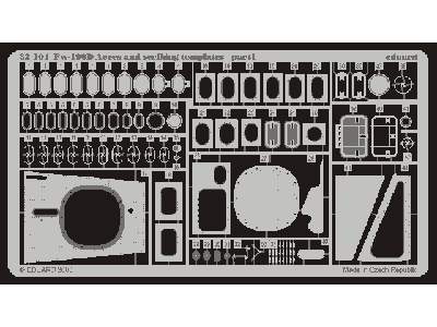  Fw 190D access and scribing templates 1/32 - Hasegawa - blaszki - zdjęcie 2