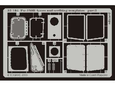  Fw 190D access and scribing templates 1/32 - Hasegawa - blaszki - zdjęcie 3