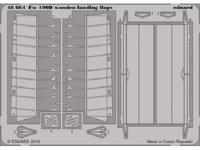  Fw 190D wooden landing flaps 1/48 - Eduard - blaszki - zdjęcie 1