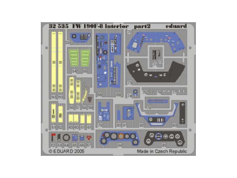  Fw 190F-8 interior 1/32 - Hasegawa - blaszki - zdjęcie 1