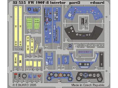  Fw 190F-8 interior 1/32 - Hasegawa - blaszki - zdjęcie 2