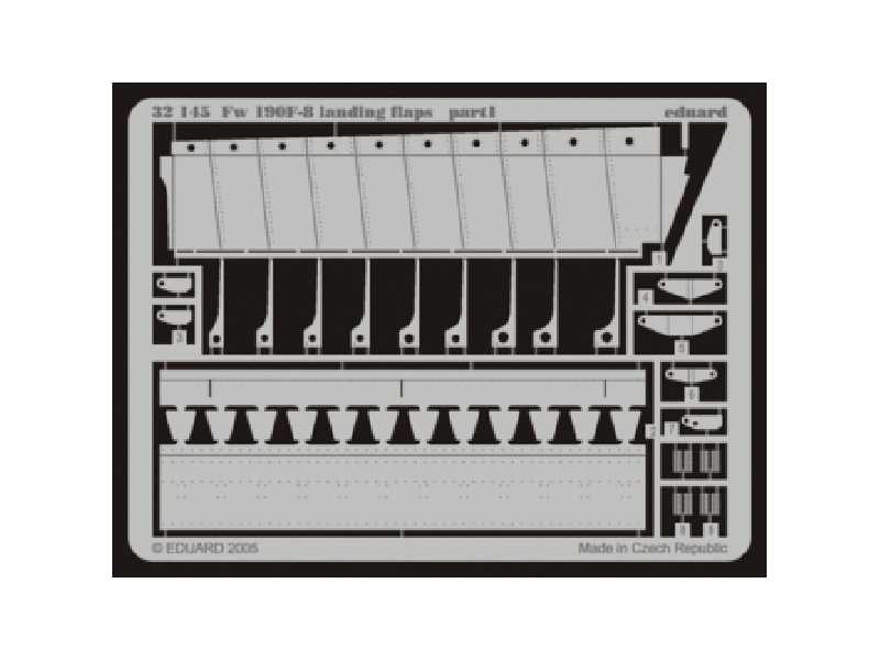  Fw 190F-8 landing flaps 1/32 - Hasegawa - blaszki - zdjęcie 1