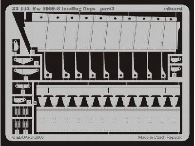  Fw 190F-8 landing flaps 1/32 - Hasegawa - blaszki - zdjęcie 3