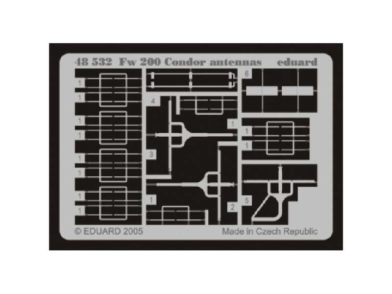  Fw 200 Condor antennas 1/48 - Trumpeter - blaszki - zdjęcie 1