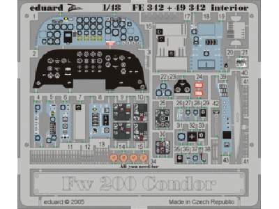  Fw 200 Condor interior 1/48 - Trumpeter - blaszki - zdjęcie 1