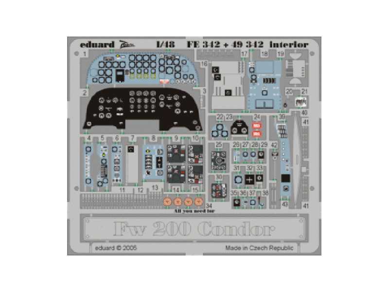  Fw 200 Condor interior 1/48 - Trumpeter - blaszki - zdjęcie 1