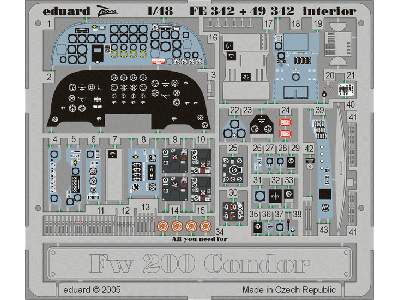  Fw 200 Condor interior 1/48 - Trumpeter - blaszki - zdjęcie 2