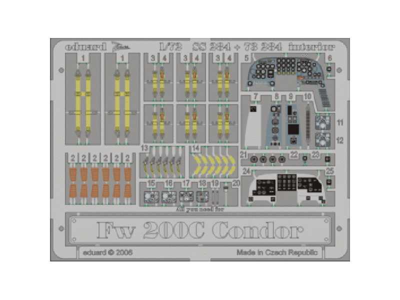 Fw 200C Condor interior 1/72 - Revell - blaszki - zdjęcie 1 Fw 200C Condor interior 1/72 - Revell - blaszki - zdjęcie 1