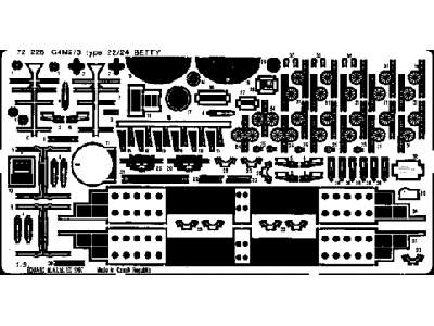  G4M Betty 1/72 - Hasegawa - blaszki - zdjęcie 1