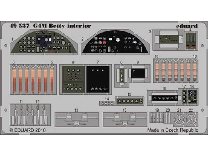  G4M Betty interior S. A. 1/48 - Tamiya - blaszki - zdjęcie 1