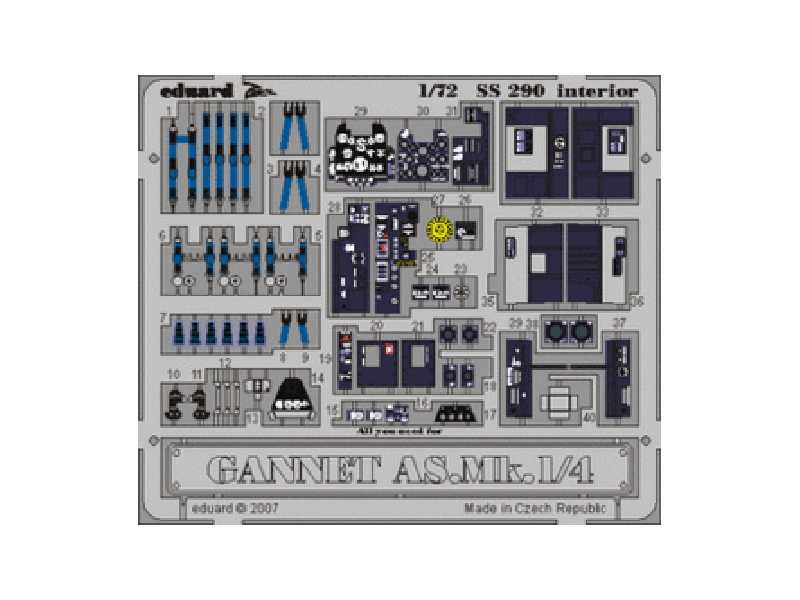 Gannet AS. Mk.1/4 interior 1/72 - Trumpeter - blaszki - zdjęcie 1 Gannet AS. Mk.1/4 interior 1/72 - Trumpeter - blaszki - zdjęcie 1