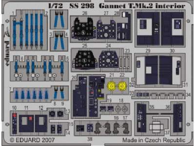  Gannet T. Mk.2 interior 1/72 - Trumpeter - blaszki - zdjęcie 1