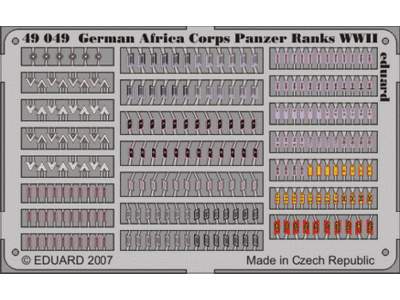  German Africa Corps Panzer Ranks WWII 1/48 - blaszki - zdjęcie 1