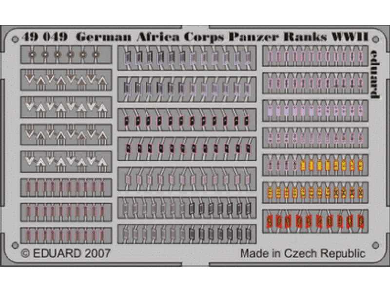 German Africa Corps Panzer Ranks WWII 1/48 - blaszki - zdjęcie 1 German Africa Corps Panzer Ranks WWII 1/48 - blaszki - zdjęcie 1