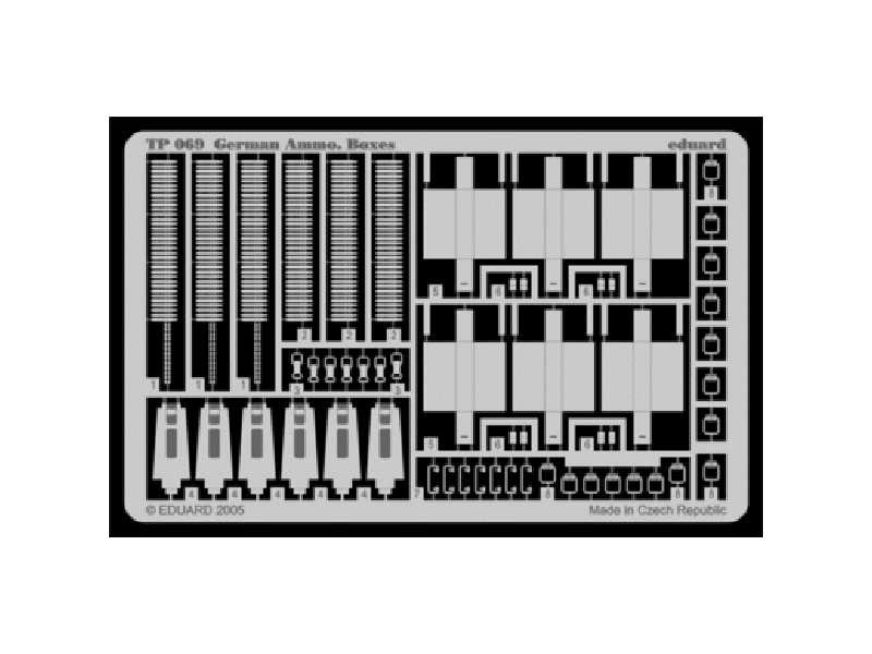  German Ammo.  Boxes 1/35 - blaszki - zdjęcie 1