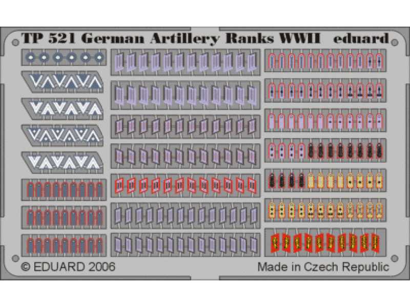 German Artillery Ranks WWII 1/35 - blaszki - zdjęcie 1 German Artillery Ranks WWII 1/35 - blaszki - zdjęcie 1