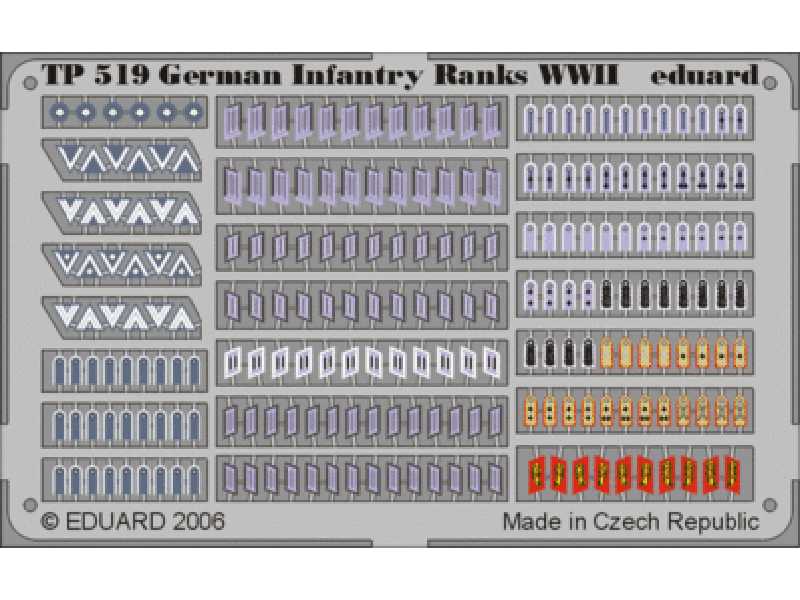 German Infantry Ranks WWII 1/35 - blaszki - zdjęcie 1 German Infantry Ranks WWII 1/35 - blaszki - zdjęcie 1
