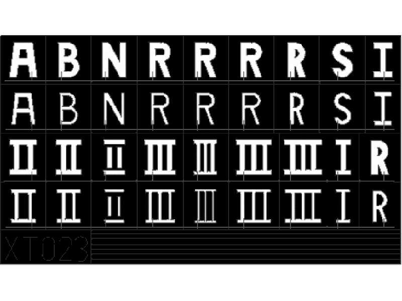 German Letters Large 1/35 - maski - zdjęcie 1 German Letters Large 1/35 - maski - zdjęcie 1