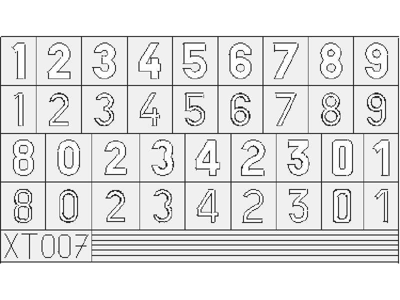 German Numbers Small 1/35 - maski - zdjęcie 1 German Numbers Small 1/35 - maski - zdjęcie 1