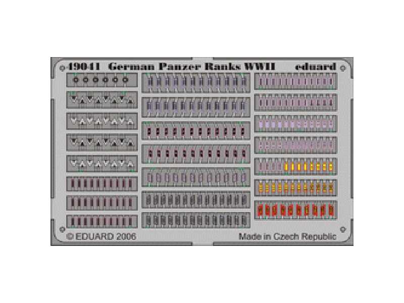 German Panzer Ranks WWII 1/48 - blaszki - zdjęcie 1 German Panzer Ranks WWII 1/48 - blaszki - zdjęcie 1