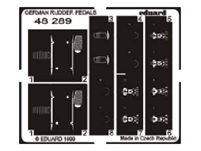  German Rudder Pedals 1/48 - blaszki - zdjęcie 1