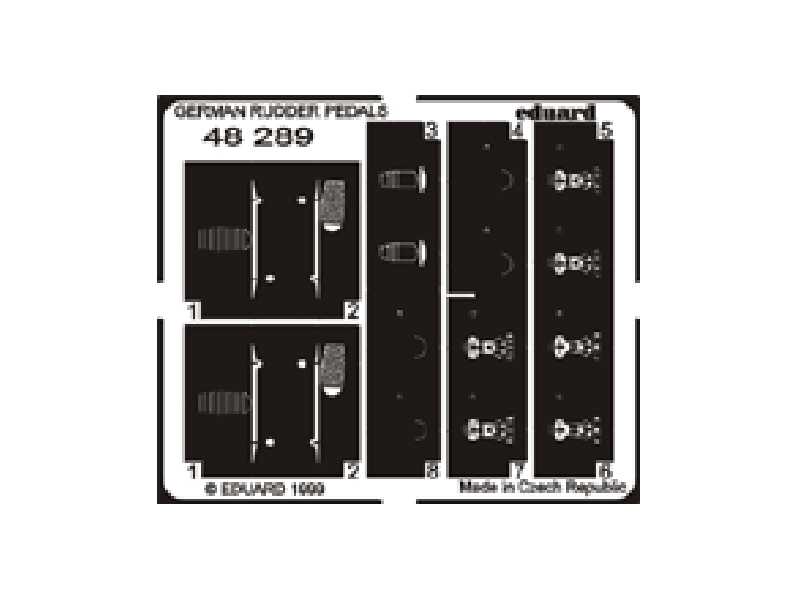  German Rudder Pedals 1/48 - blaszki - zdjęcie 1