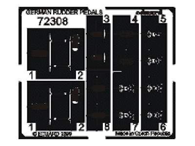  German Rudder Pedals 1/72 - blaszki - zdjęcie 1